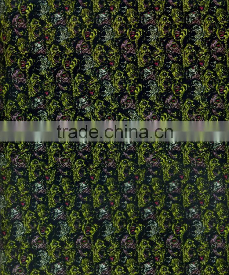 Special Design Hydro Dipping Patterns Green Zombie No.DGMA178-1 PVA Liquid Transfer Film Transparencies For Inkjet Printers
