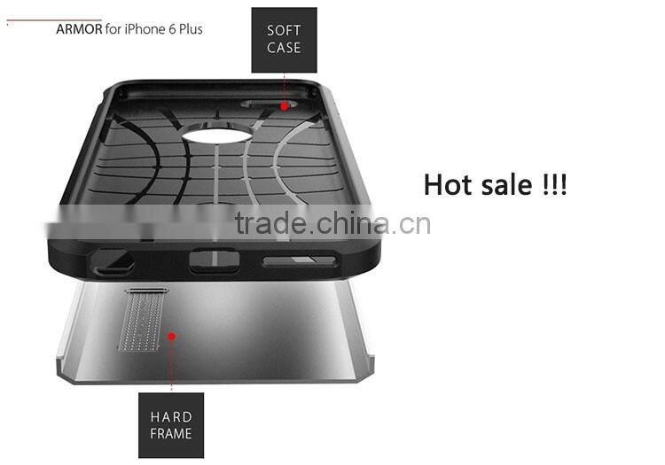 2016 new products for iphone 6 6s 2 in 1 armor tpu+pc back cover phone case