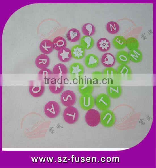 beautiful custom color hook and loop letters