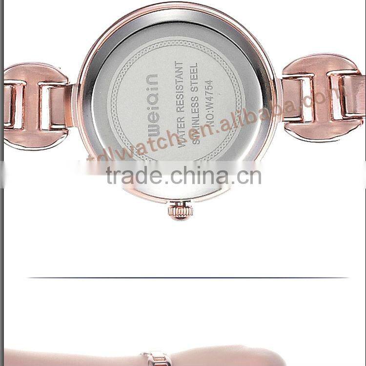 W4754 Silver White Clean White Dial Crystal design your own watch