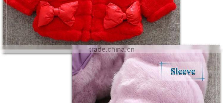 thicked pink fur hoodie jackets girls