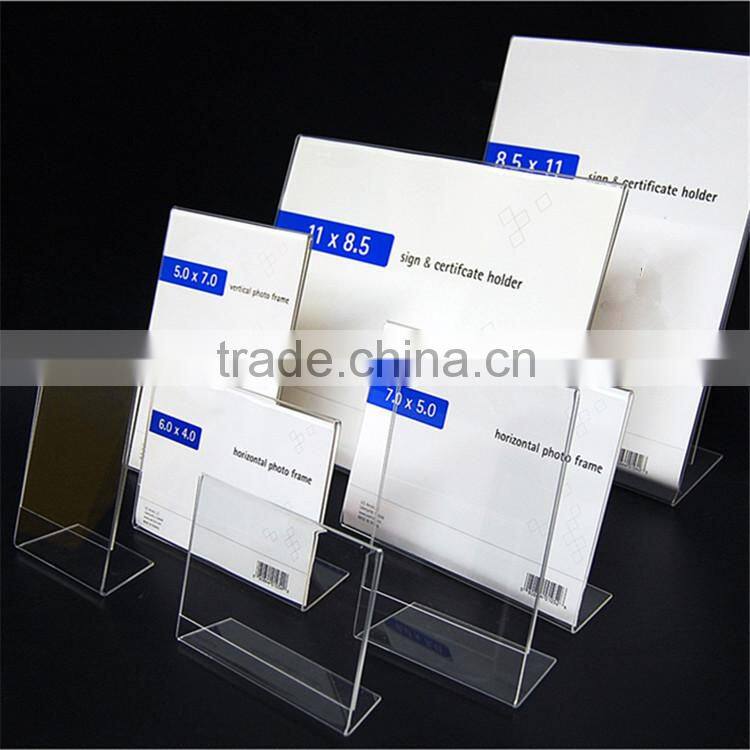 Custom size best selling products acrylic menu frame, a4 a5 Sign Holder