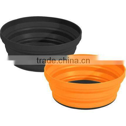 100% food grade high quality flexible silicone folding mixing bowl