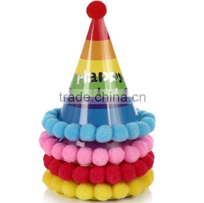 Birthday party paper cone hat, kids birthday hat decoration HC005