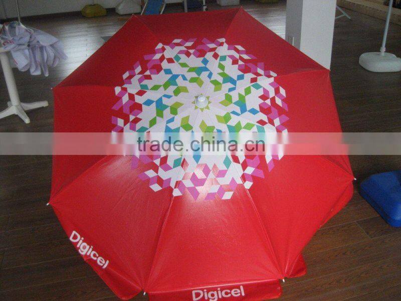 heat transfer print UV promotional high quality beach umbrella
