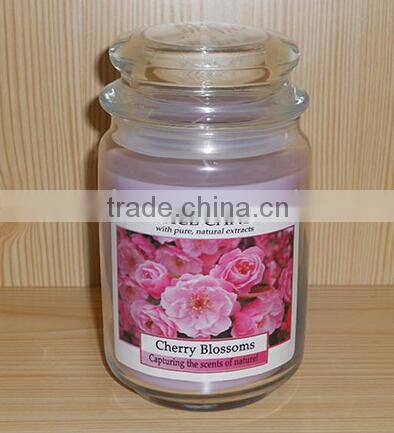 candle in glass jar, scent or unscented, color candle for wedding party or christmas decoration