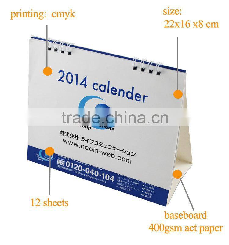 2015 custom-made Full Color Printing Desk Calendar