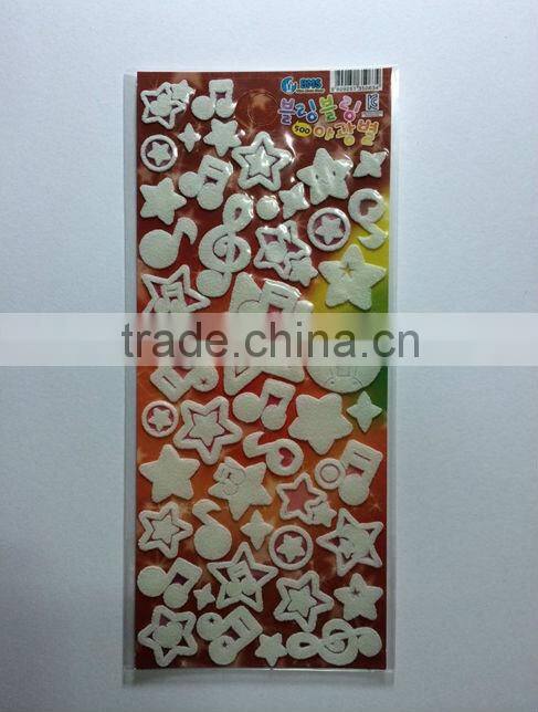 Fluorescent glow in dark car sticker vinyl star stickers
