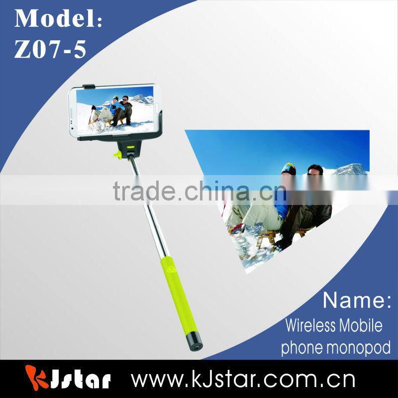 2014 camera accessory kjstar wireless shutter monopod for iphone with excellent quality