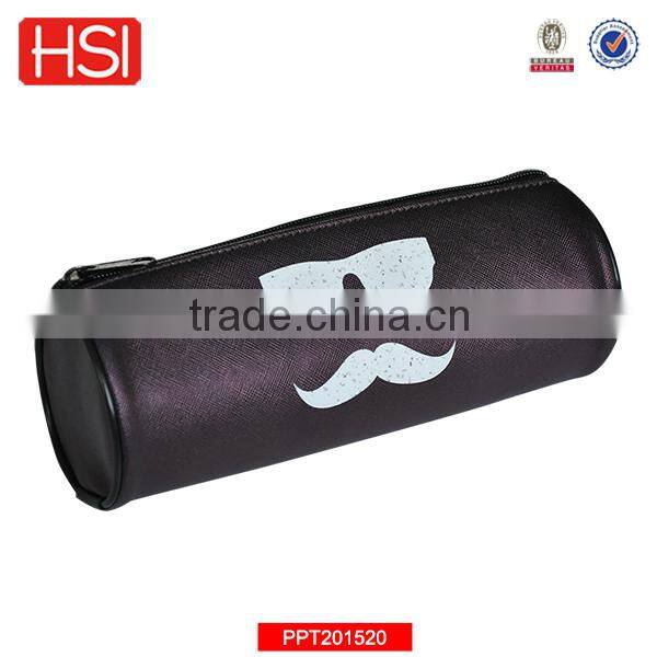 2016 leather multifunction handmade good cylinder pencil case