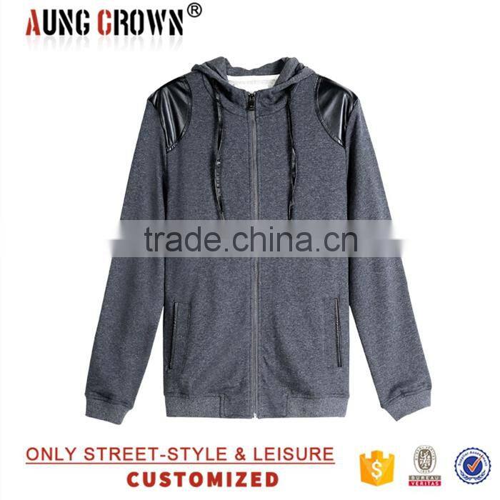 Plain Blank Zip Up Hoodie Cotton Polyester Lightweight Wholesale