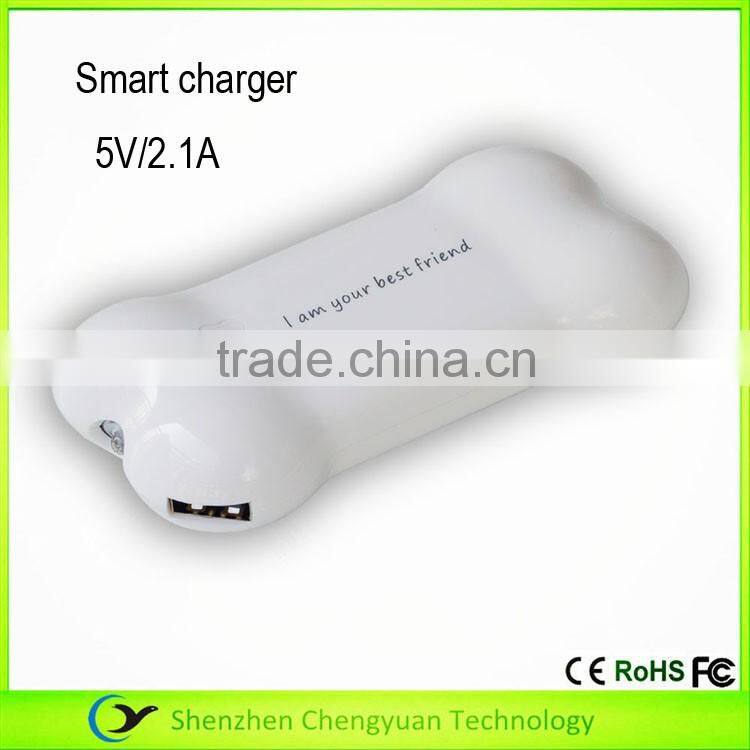 Wholesale Full Capacity Lovely Power Bank 5200mAh portable phone charger With LED