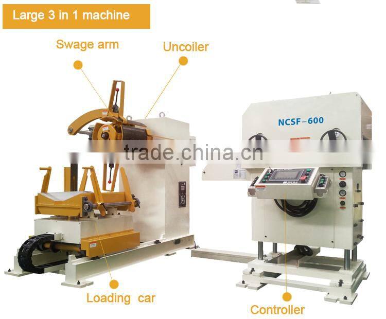 nc servo feeder straightener and uncoiler 3 in 1