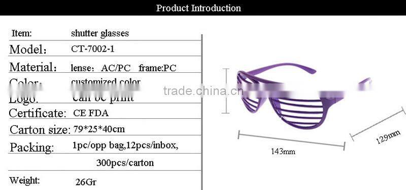 Shutters party promotional gifts glasses