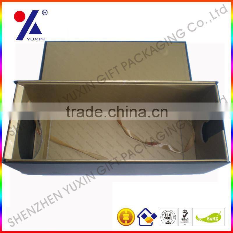 Luxurious paper red wine box /foldable box/Factory price/MOQ1000pcs/Free sample