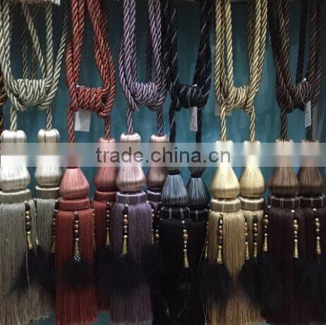 designer home decor beaded tassel curtain tiebacks