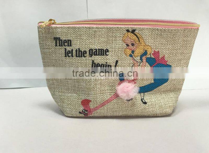 2015 New design COTTON&LINEN unique coin purse key bag