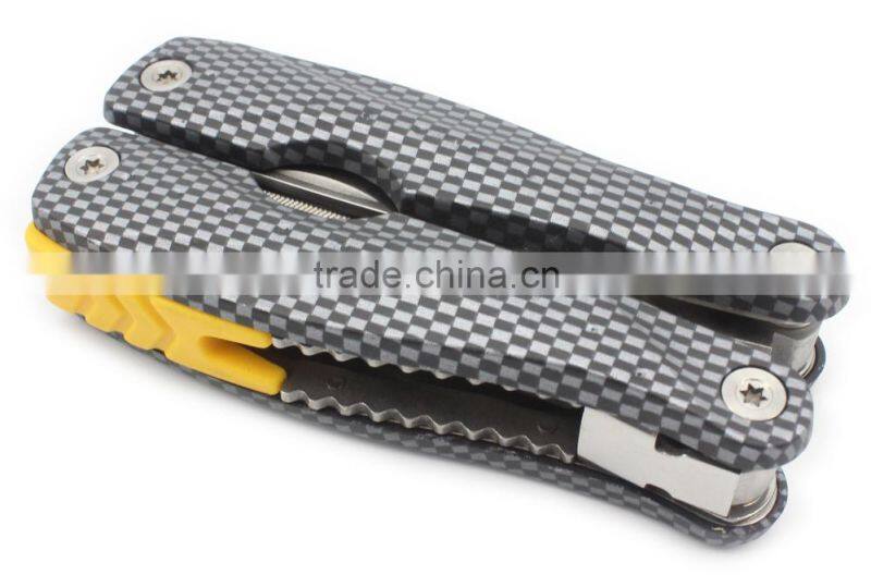 Aluminum Camo Handle Multi Tool Pliers with Saw Nail File bottle opener