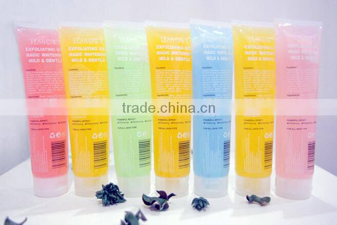 Yesnow whitiening& Exfoliating Gel scrub cream body spa cream strawberry/lemon/greentea/avocado/blueberry/orange/peach