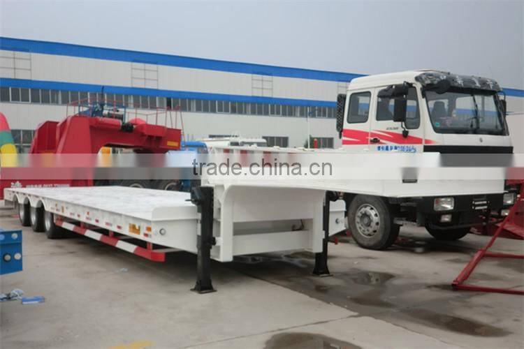 ODM factory solar light tower leaf spring 3 axle flatbed semi trailer in African