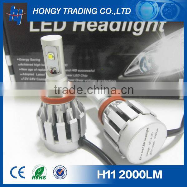 h8 new car led headlight kit 2000lm