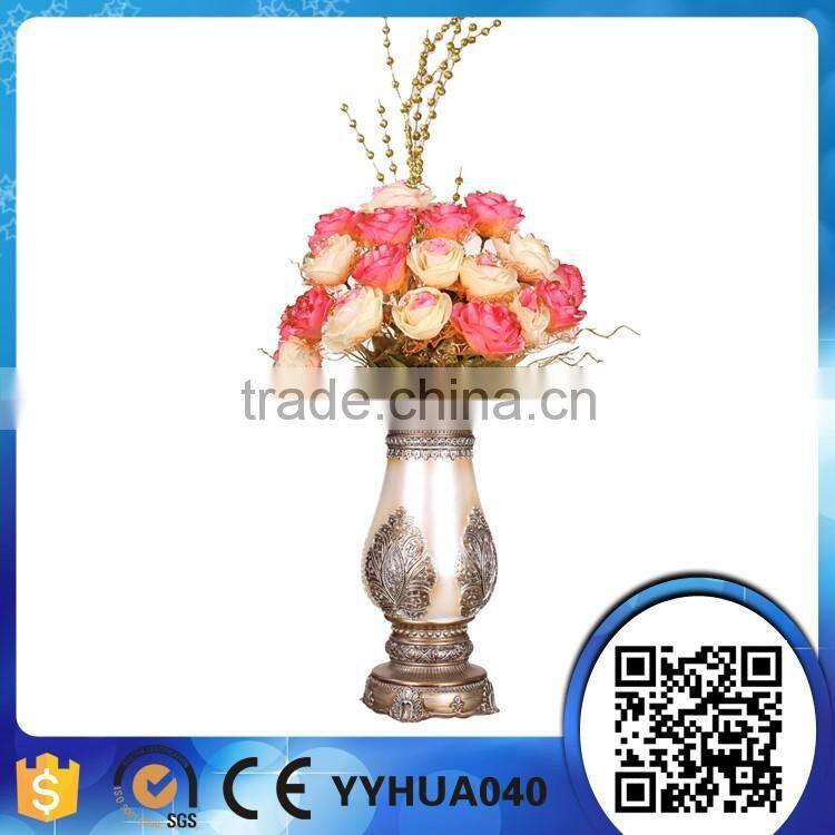 New Product Hotel Home Resin Decoration Modern Long Stem Flower Vase