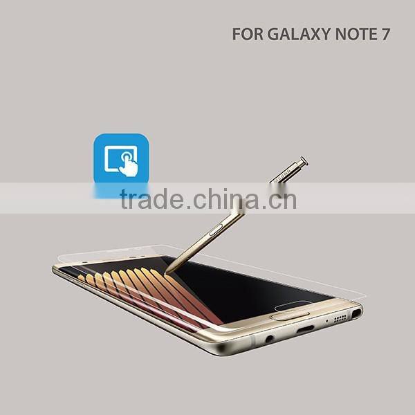 2016 prefect OEM For Samsung Galaxy note 7 curved tempered glass screen protector, Full Cover 3D curved Note7