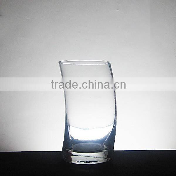 High white material decoration glass cup for home and party