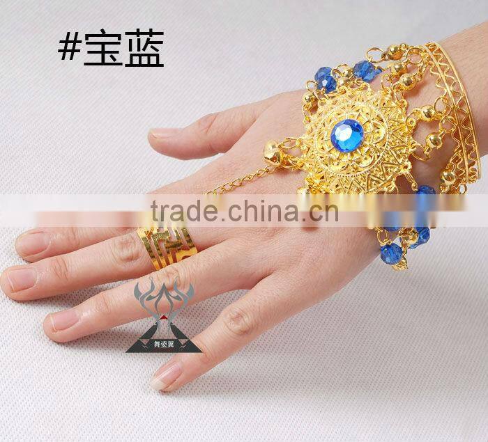 Wholesale Belly Dancing Accessory Bracelets With Ring for Girls stage performance (T014)