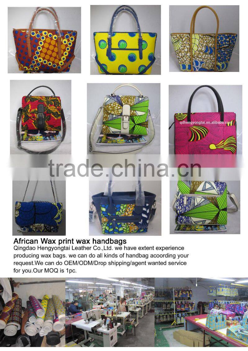 Beautiful African wax print fabric woman handbag wax tote bag