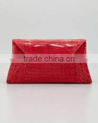 faux Crocodile Convertible Clutch Bag