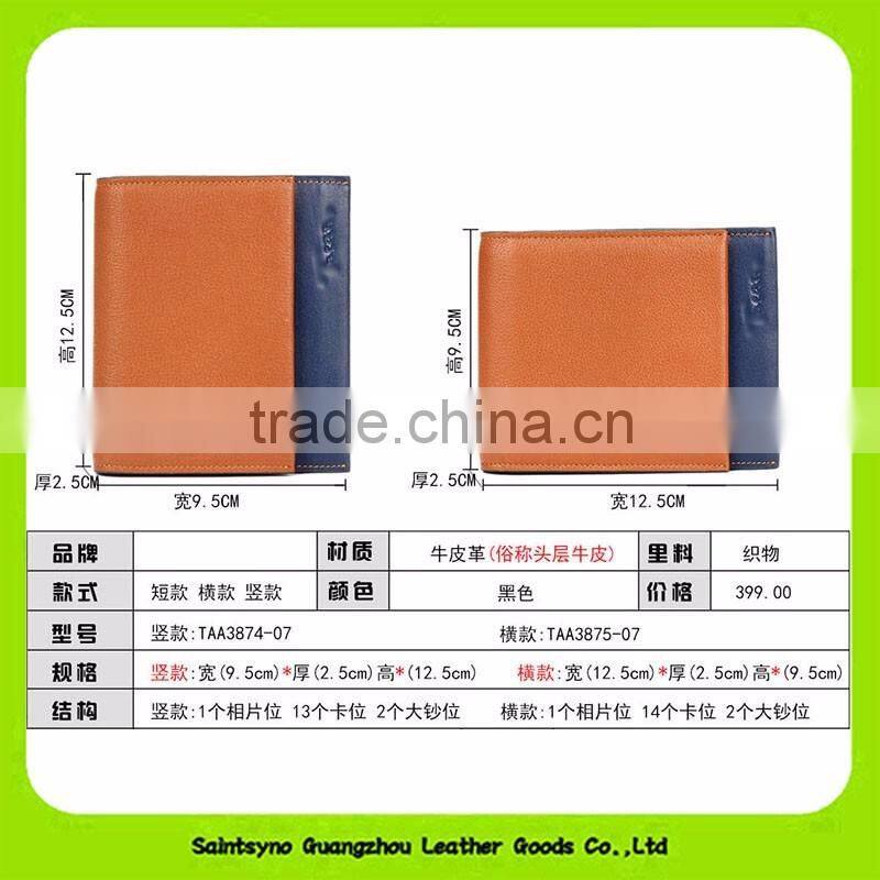 16417 Manufacturer 2016 eco friendly men leather wallet