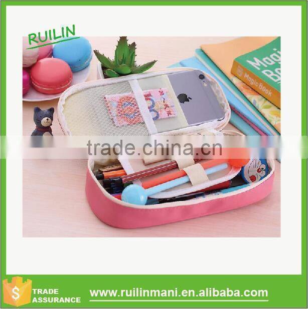 Hot sale No Smell Unisex PU Cute Pencil Case Cartoon Big Capacity Storage Big Hero pencil pouch Cosmetic Bag