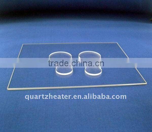 clear glass disc, clear round quartz glass disc, clear fused quartz glass plate, transparent quartz plate
