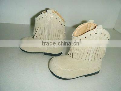 White Leather Baby Cowboy Boot