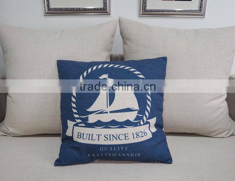 Home decorative throw pillow covers custom photo printed nautical patterns cushion