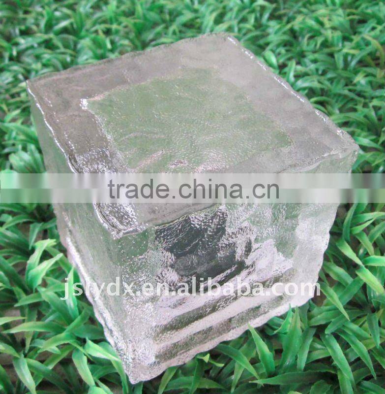 O Solar Ice Glass Brick LED light, solar light, underground paver light