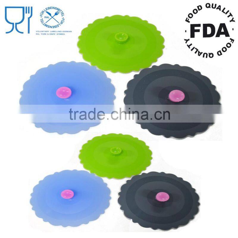 Customized Tea Cups & Saucers OEM BPA Free High Quality Silicone Cup lids