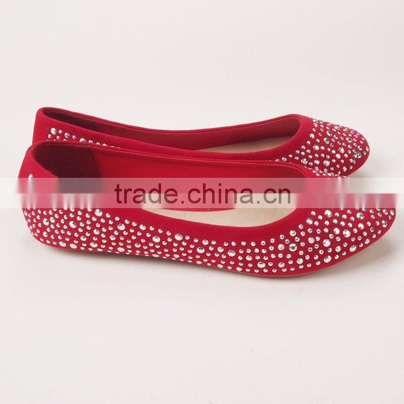diamond decorated dance shoes ladies belly shoes women ladies flat shoes ballet ballerina shoe 2016