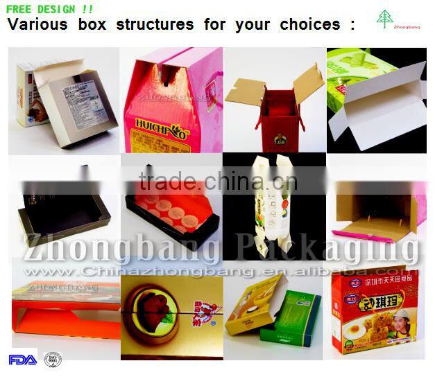 matte lamination brown paper box with auto lock bottom