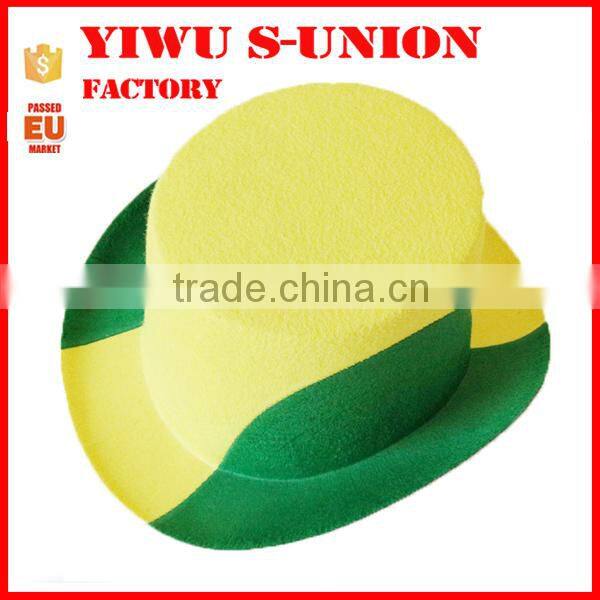 Custom fans green yellow green crazy fans flag brazil funny carnival top hat