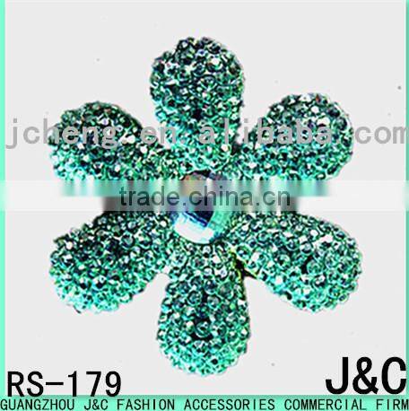 16*21green color star effect special shaped resin stone