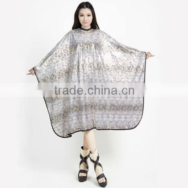 cheapest professional highest quality polyester,waterproof & oil, metal snap neck Closure hairdressing cape