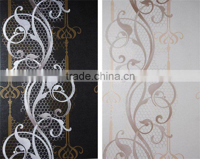 decoration materials embossed effect pvc wallpaper
