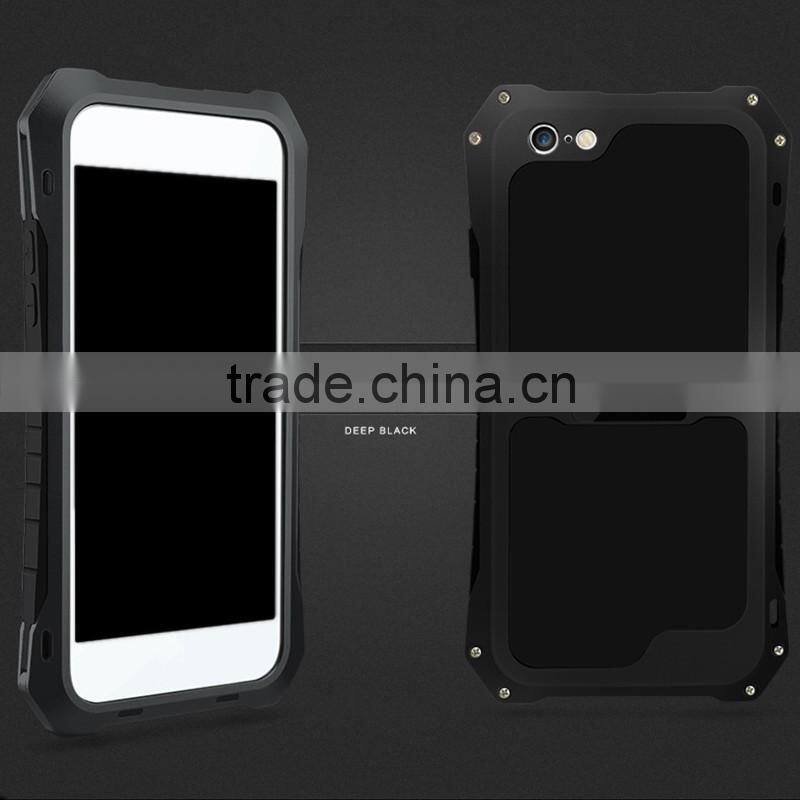 Aluminum alloy + Silicone hybird armor rugged shockproof phone case