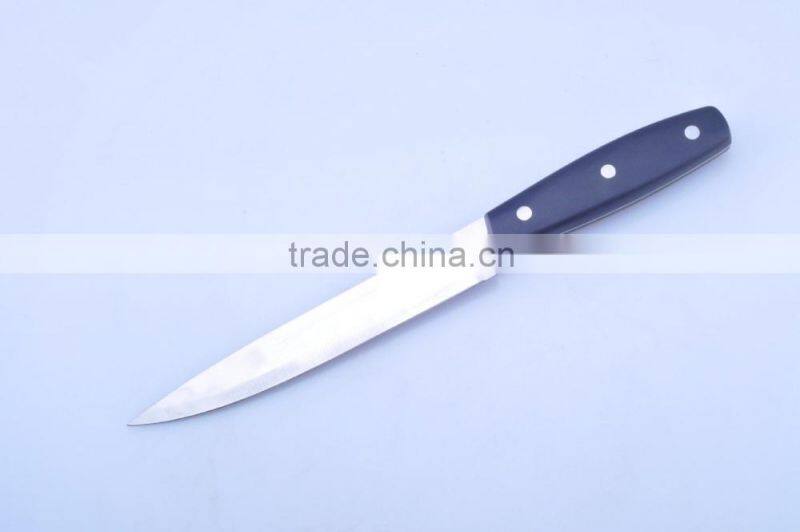 7PCS PP handle kitchen knives with pine wood block