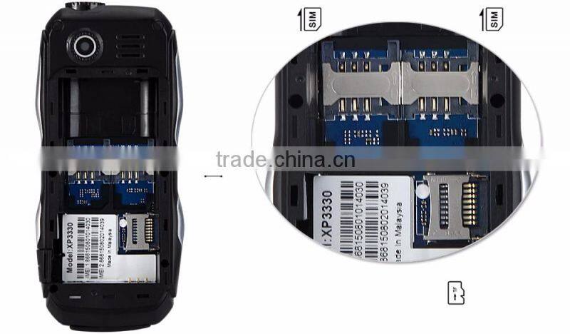 XP3330 Quad Band Unlocked Phone Alarm Dual SIM Bluetooth