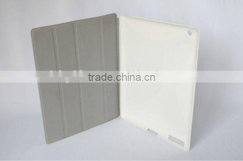 Blue PU Leather With Plastic basic Tablet Pc Pouch Bag