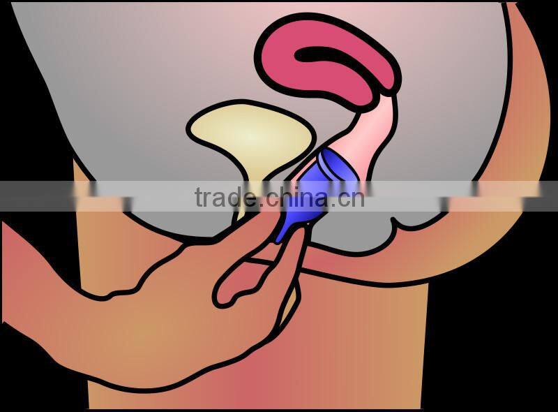 custom BPA/Dioxin Free Silicone reusable lady cup