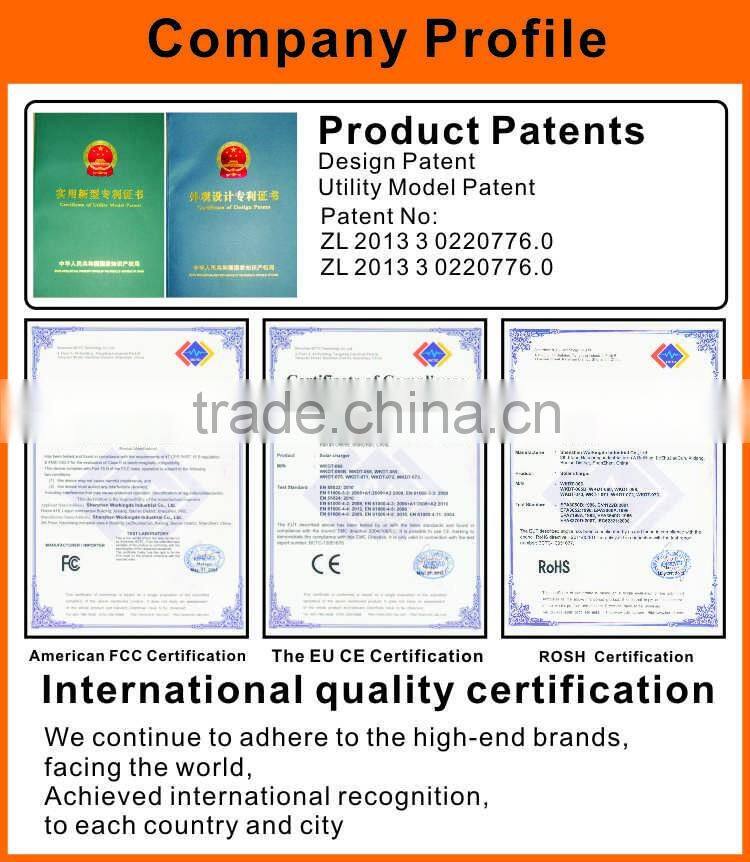 Unique design portable 1800Mah-5200Mah USB window solar mobile charger